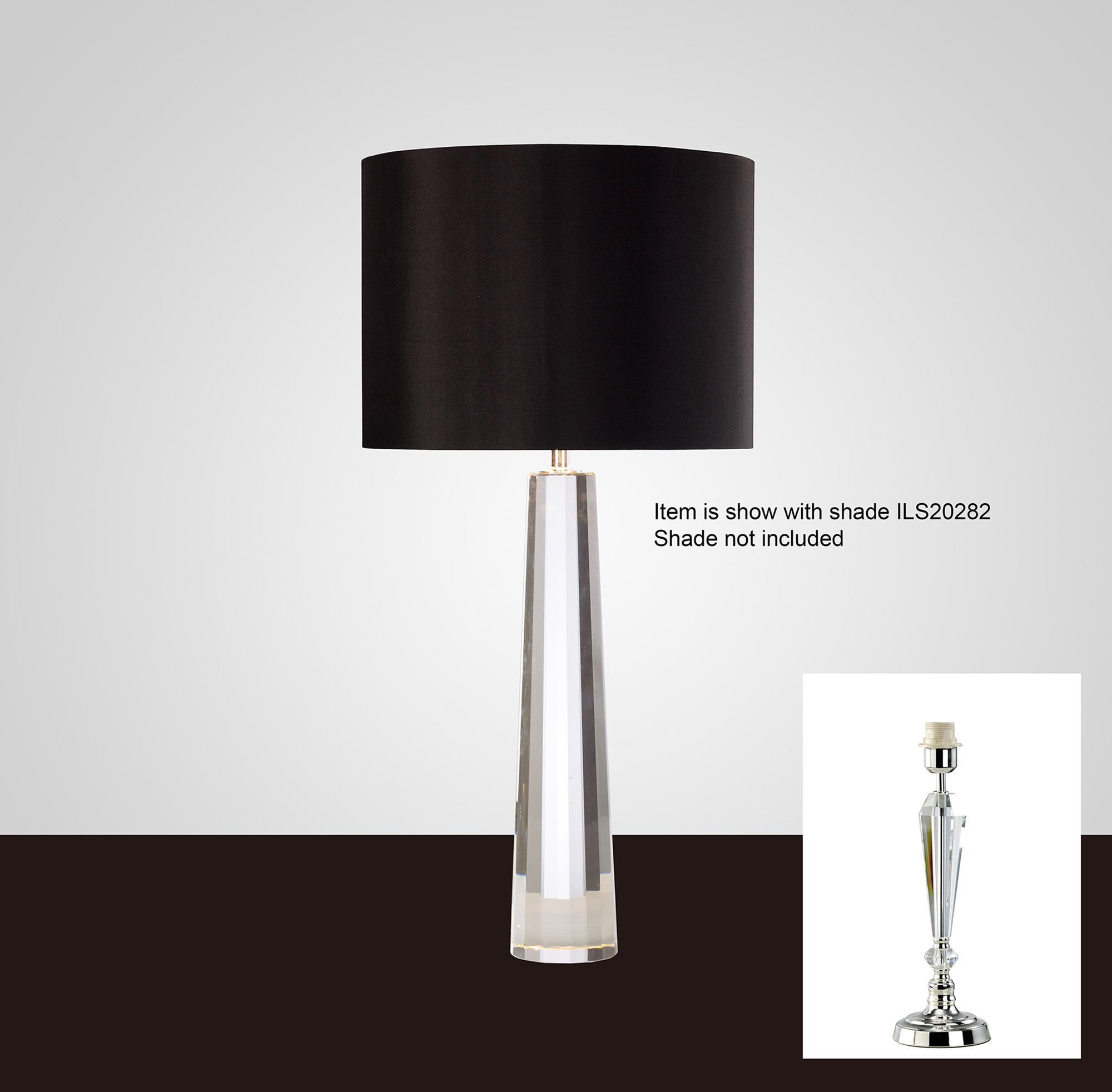 IL11031  Tia Crystal 61cm 1 Light Table Lamp